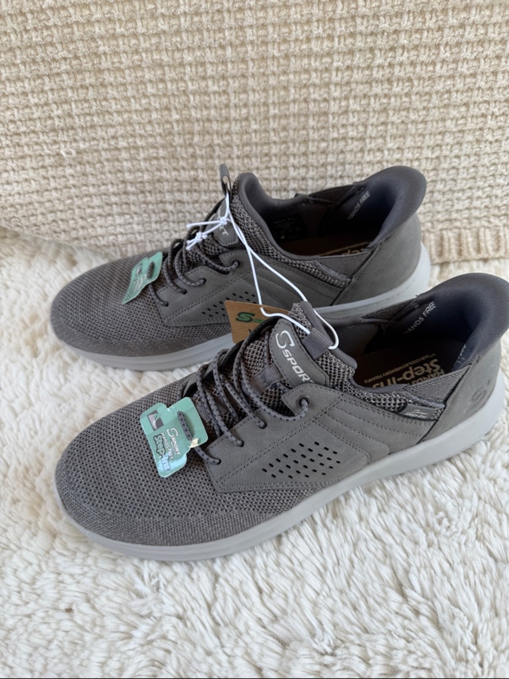 Skechers Men's Gray Athletic Sneakers - Picture 3 of 8